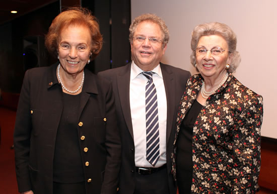 (L-R) Dr. Charlotte Frank, Zvi Peleg, Director General, Israel Sci Tech Schools Network, Edith Everett