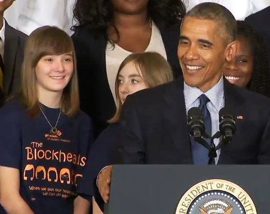Julianna Jones and President Obama