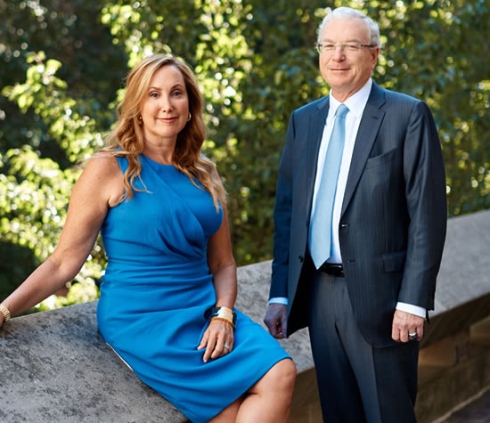 Cheryl Milstein ’82, P’14, chair of Barnard’s Board of Trustees and Philip Milstein CC’71 P’14
