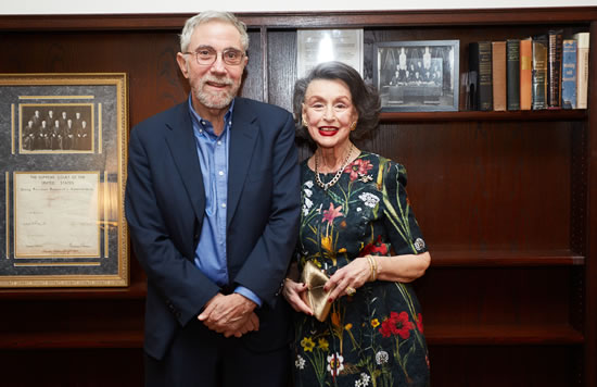 (L-R) Paul Krugman & Phyllis L. Kossoff