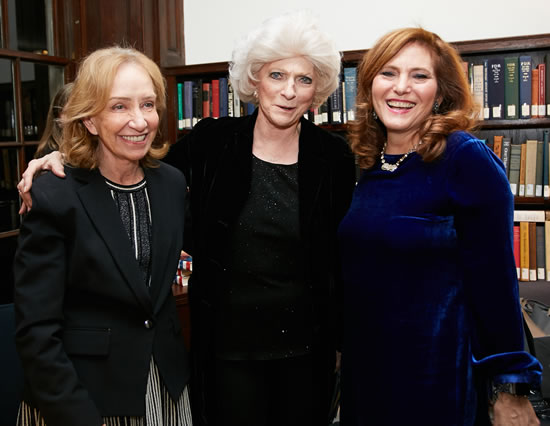 (L-R) Doris Kearns Goodwin, Judy Collins, Pres. Jennifer Raab