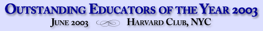 Outstanding Educators of the Year 2003